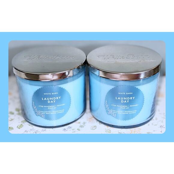 Lot of 2 Bath & Body Works Laundry Day Large 3-Wick Scented Candle 14.5oz - Picture 1 of 6